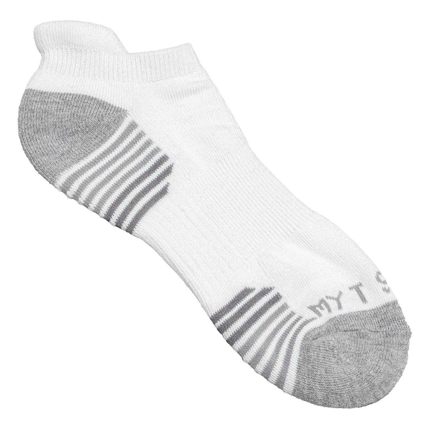 My-T-Sport Men's No Show Socks with Cushioned Tab - White (4pr)