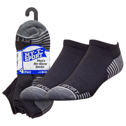 My-T-Sport Men's No Show Socks (4pr)