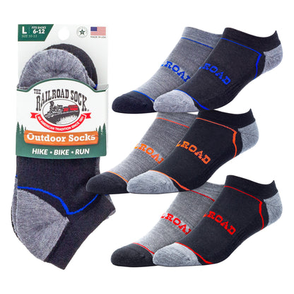 Large Outdoor No Show Socks (2pr)
