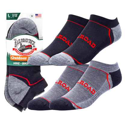 Large Outdoor No Show Socks (2pr)