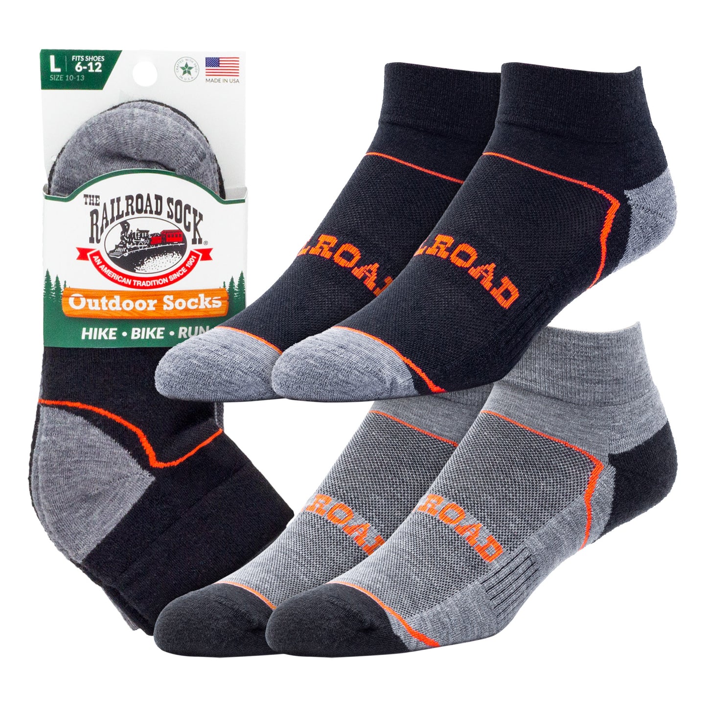 Large Outdoor Quarter Socks (2pr)