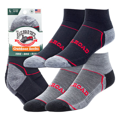 Large Outdoor Quarter Socks (2pr)