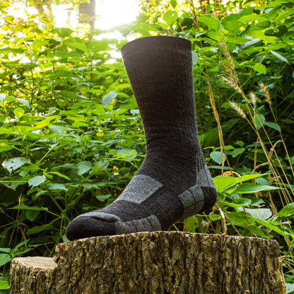 Large Outdoor Merino Wool Crew Socks (2pr)
