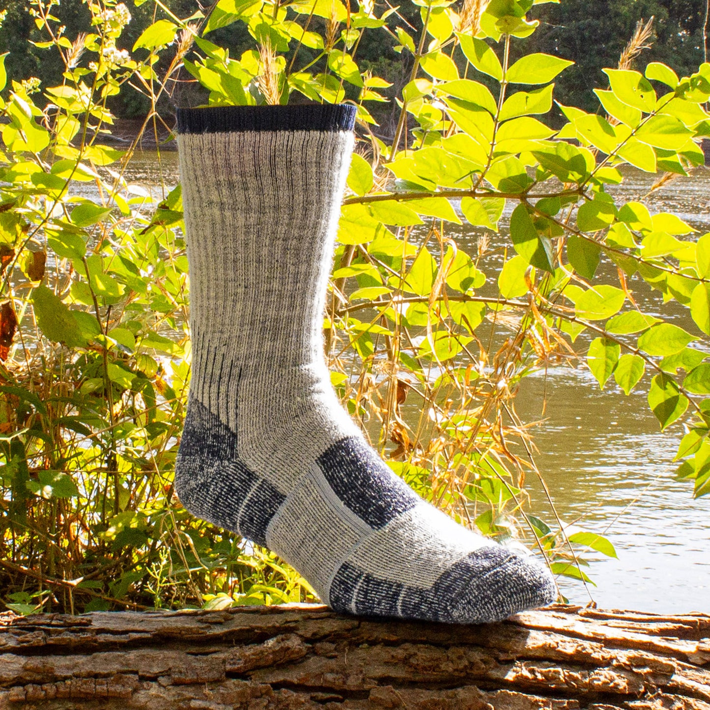 Large Outdoor Merino Wool Crew Socks (2pr)