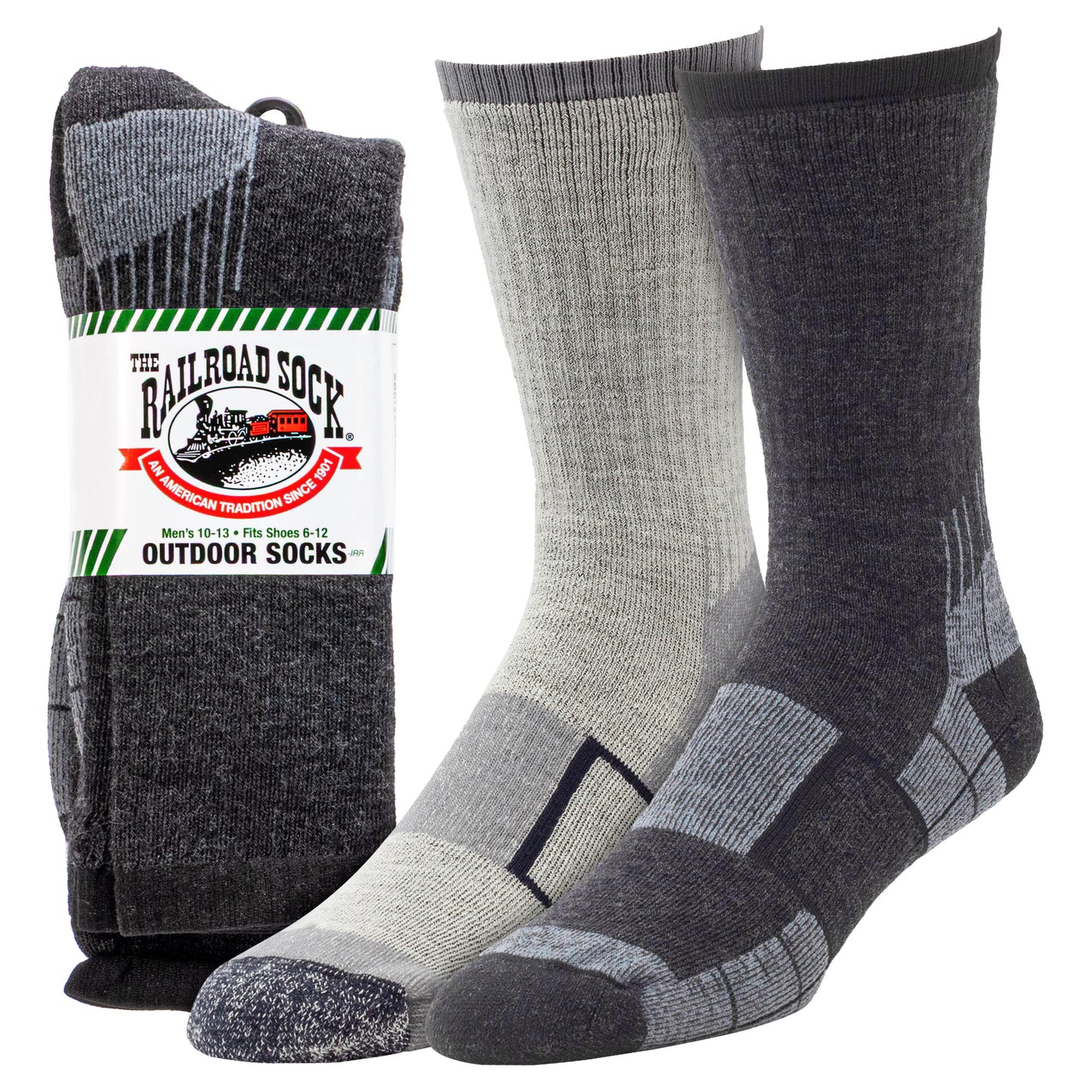 Large Outdoor Merino Wool Crews (2pr) - Irregular