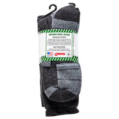 Large Outdoor Merino Wool Crews (2pr) - Irregular