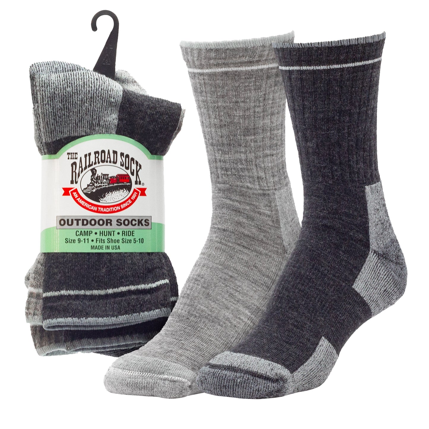 Medium Outdoor Merino Wool Micro Crew Socks (2pr)
