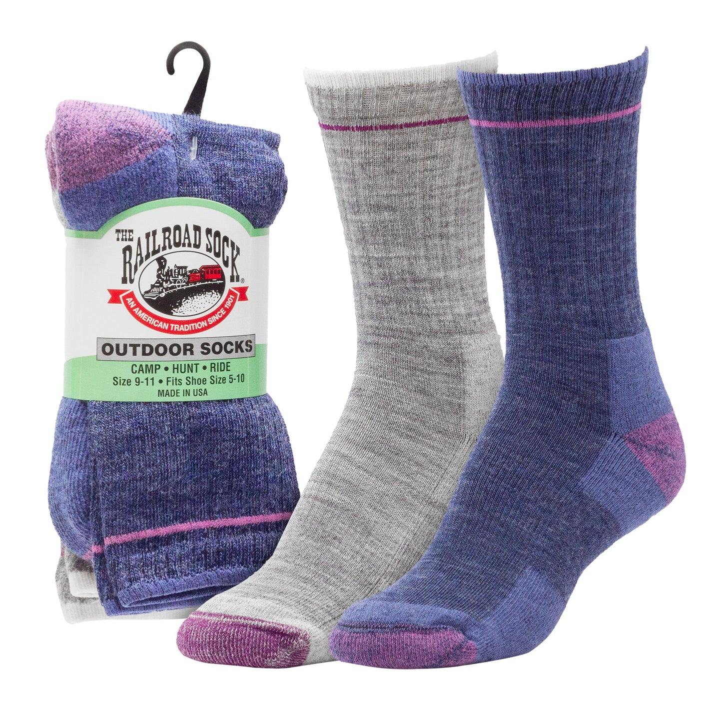 Medium Outdoor Merino Wool Micro Crew Socks (2pr)