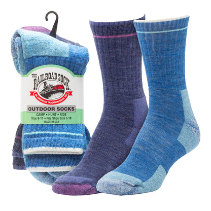 Medium Outdoor Merino Wool Micro Crew Socks (2pr)