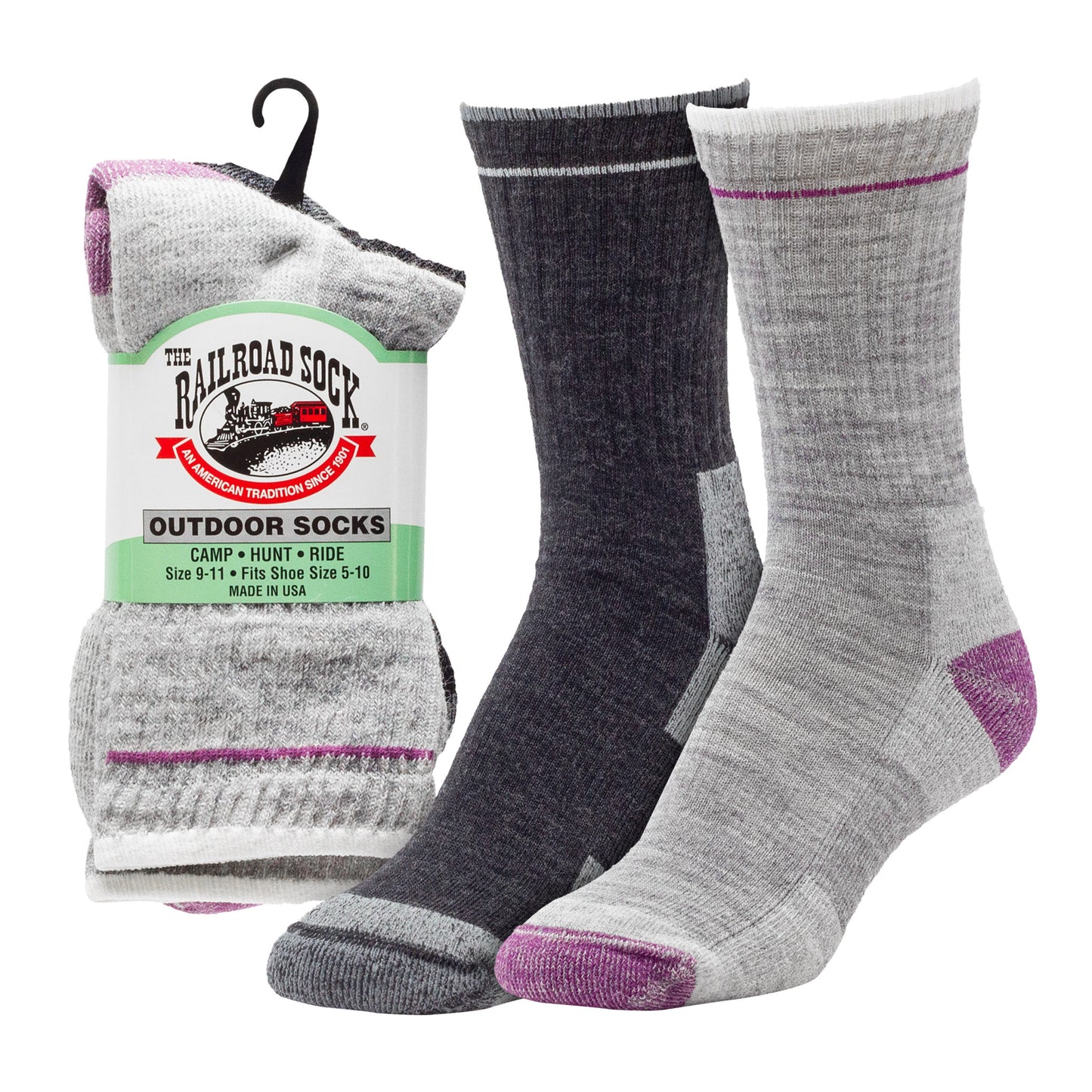 Medium Outdoor Merino Wool Micro Crew Socks (2pr)