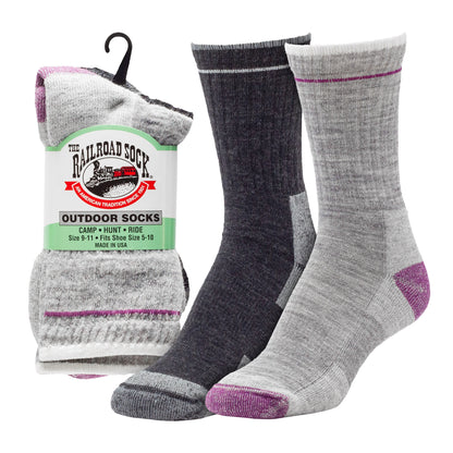 Medium Outdoor Merino Wool Micro Crew Socks (2pr)