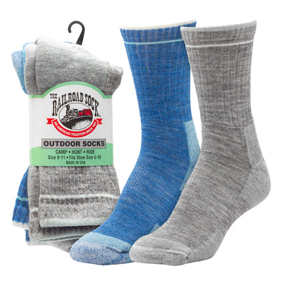 Medium Outdoor Merino Wool Micro Crew Socks (2pr)