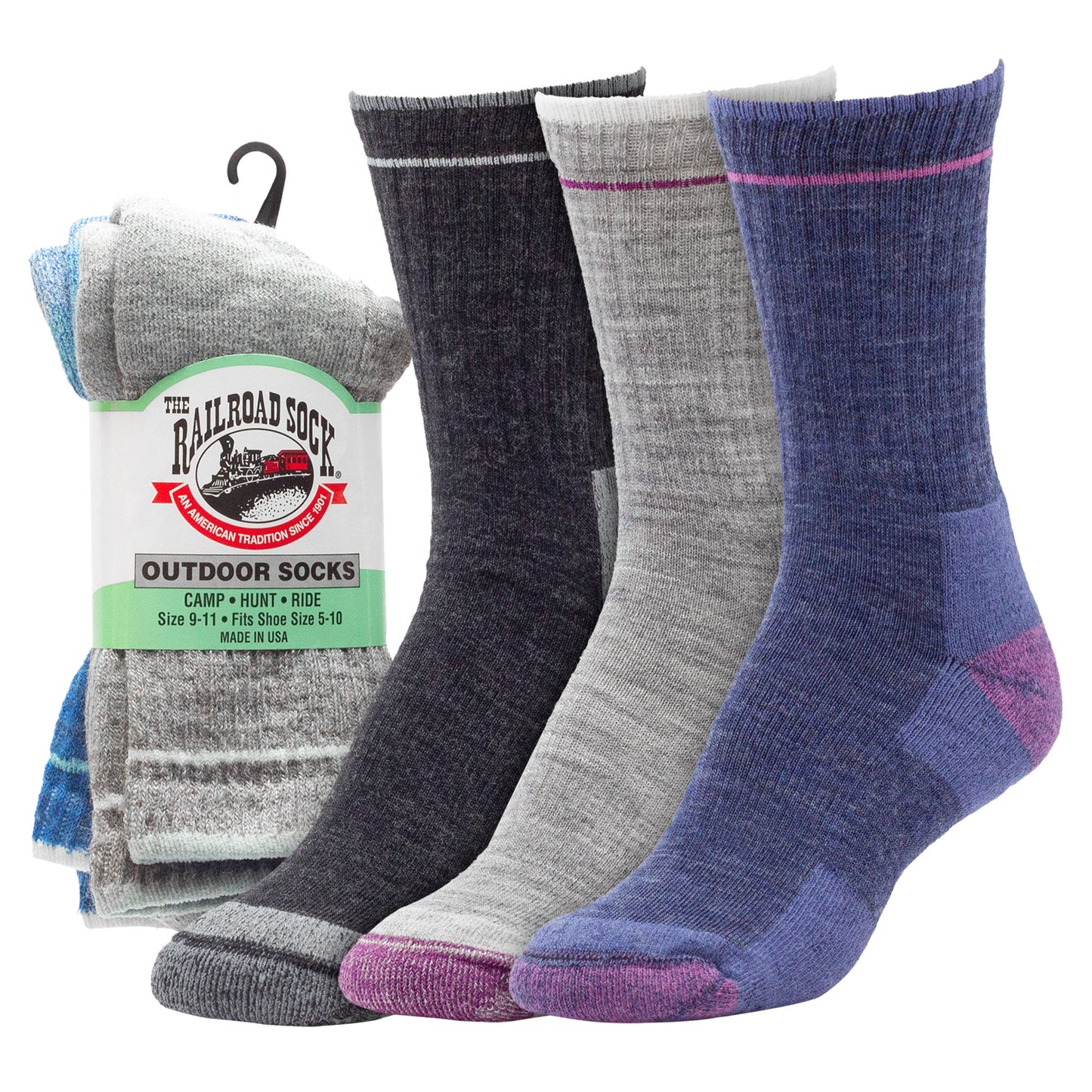 Medium Outdoor Merino Wool Micro Crew Socks (2pr)