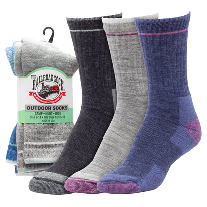 Medium Outdoor Merino Wool Micro Crew Socks (2pr)