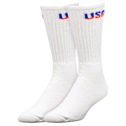 Large Patriotic USA Crew Socks (2pr)