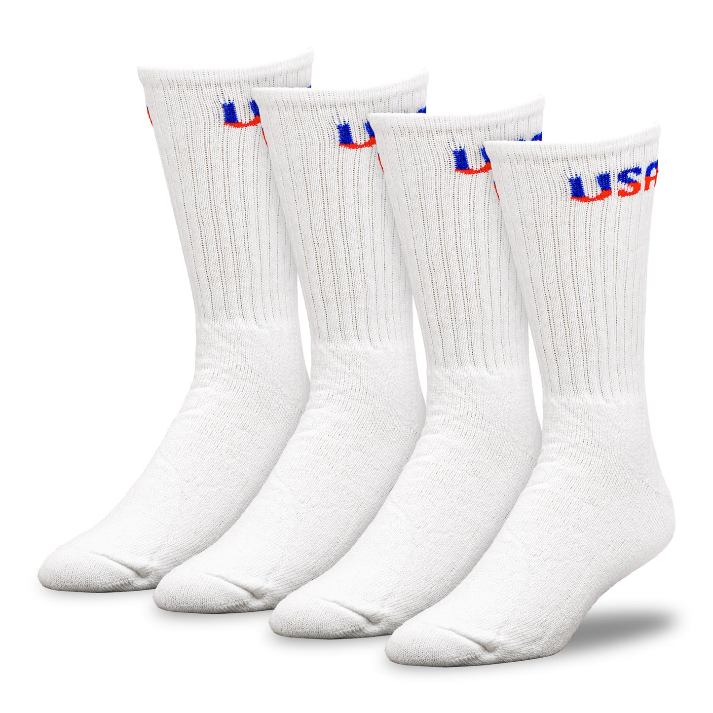Large Patriotic USA Crew Socks (2pr)