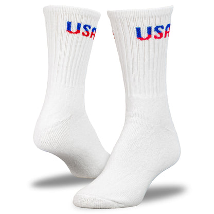 Medium Patriotic USA Crew Socks (2pr)