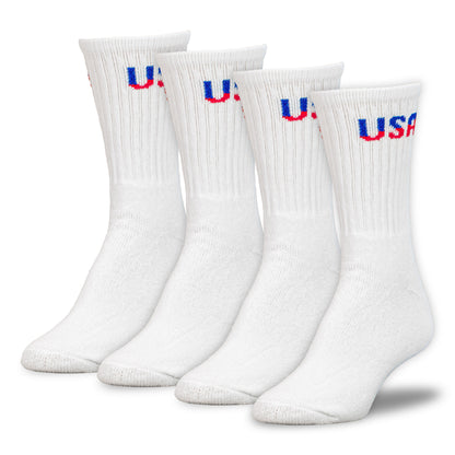 Medium Patriotic USA Crew Socks (2pr)