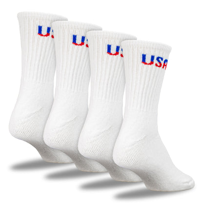 Medium Patriotic USA Crew Socks (2pr)