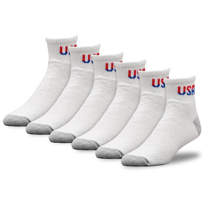 Large Patriotic USA Quarter Socks (3pr)