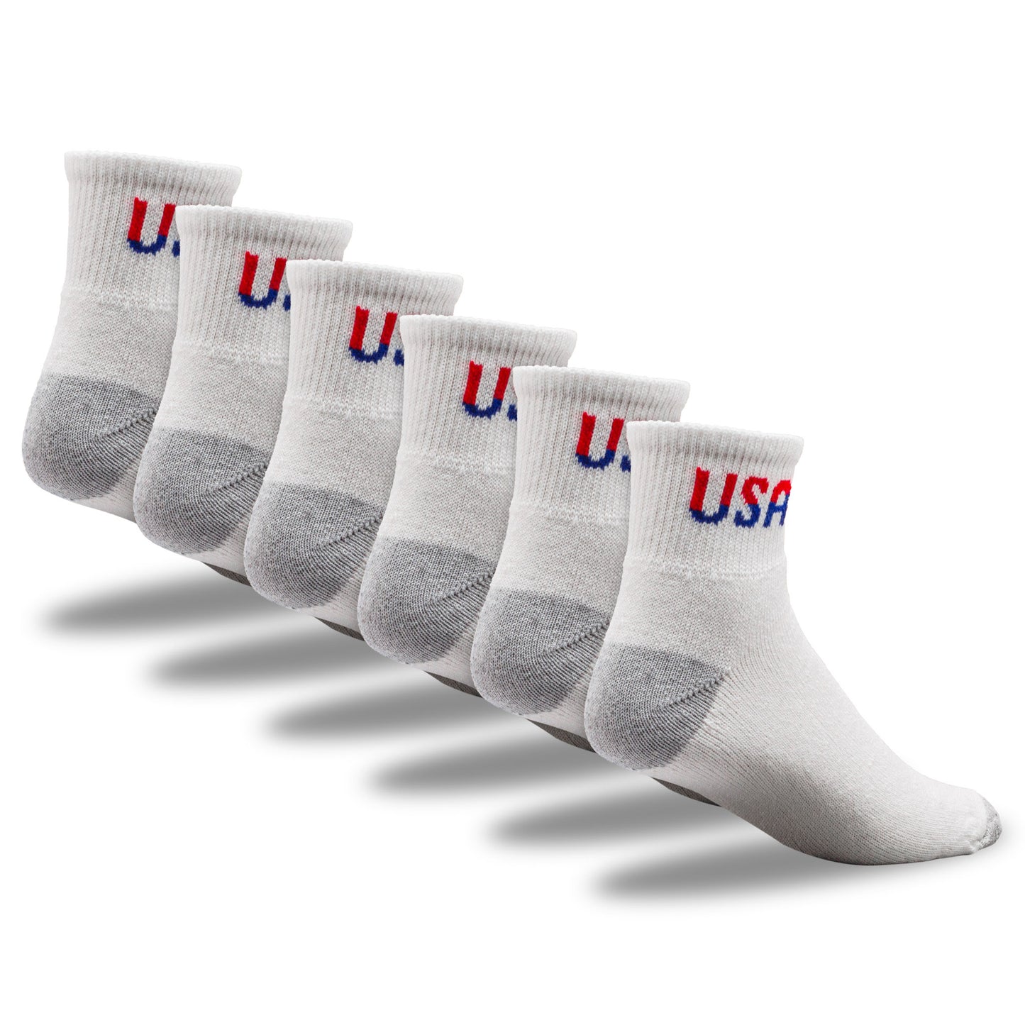 Large Patriotic USA Quarter Socks (3pr)