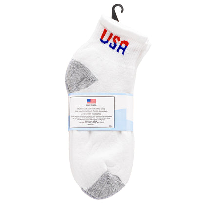 Medium Patriotic USA Quarter Socks (3pr)