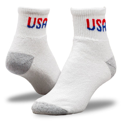 Medium Patriotic USA Quarter Socks (3pr)
