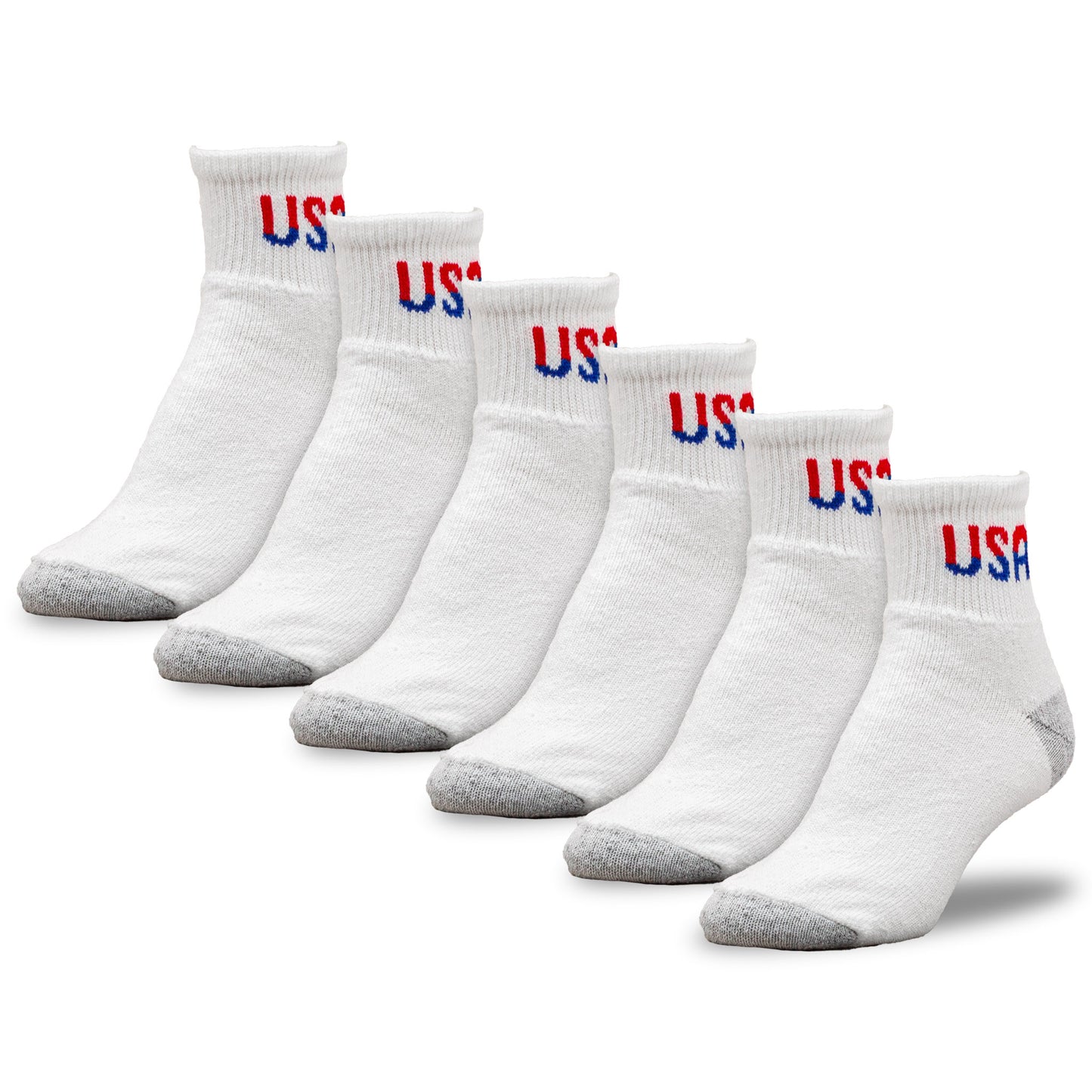 Medium Patriotic USA Quarter Socks (3pr)