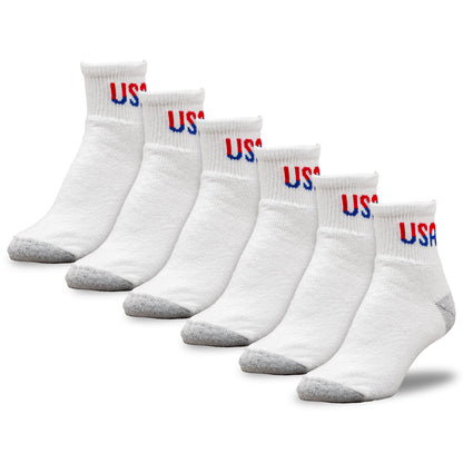 Medium Patriotic USA Quarter Socks (3pr)