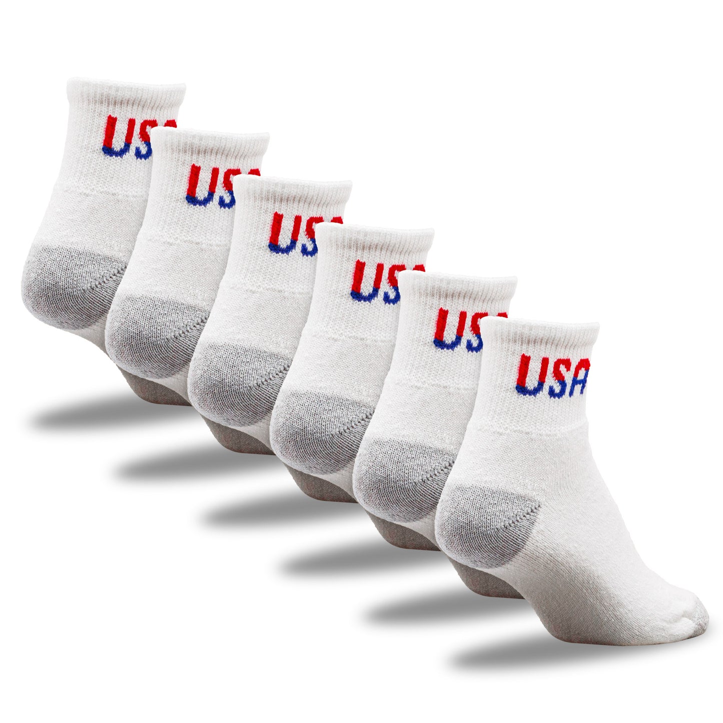 Medium Patriotic USA Quarter Socks (3pr)