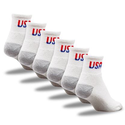 Medium Patriotic USA Quarter Socks (3pr)