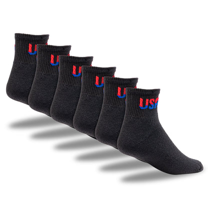 Large Patriotic USA Quarter Socks (3pr)